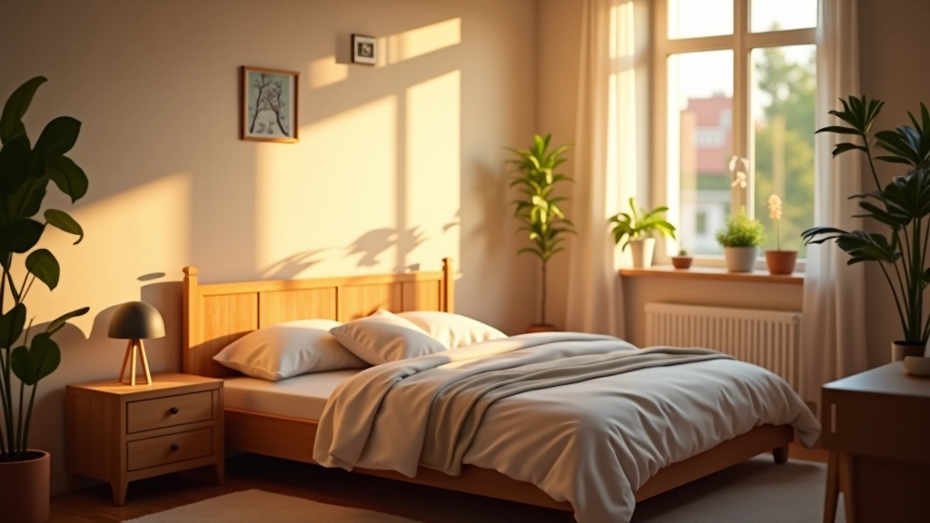 Schlafzimmer mit Möbeln und Dekoration, das als Gedächtnispalast genutzt wird