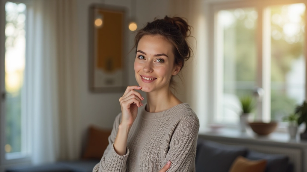 Person steht in ihrer Wohnung und visualisiert räumliche Gedächtnispaläste